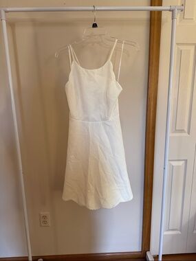 Lulu's Ivory Criss Cross Halter Dress
